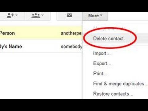 how to eliminate contacts in gmail