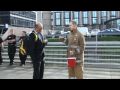 Colleagues of Ewan Williamson abseil for charity