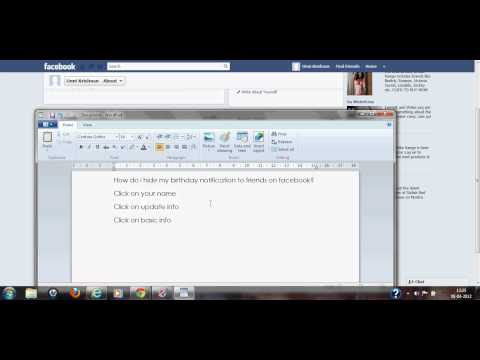 how to hide bday on facebook