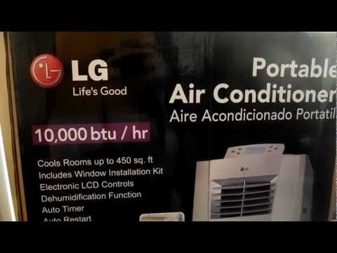 how to drain lg portable air conditioner