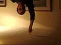 b does a one finger stand