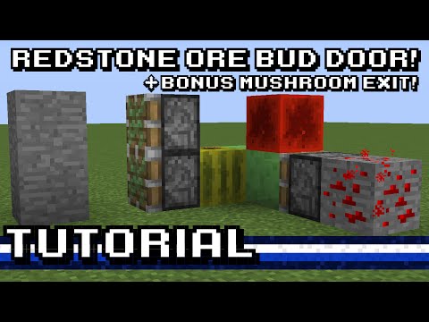 Minecraft Redstone Ore Hidden Door Bonus Mushroom Door