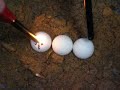 Ping pong ball on fire