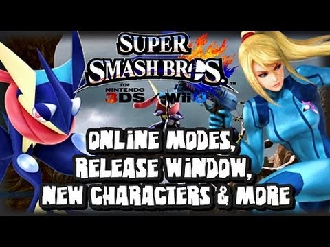 Super Smash Bros Wii U and 3DS - Release Window, New Characters, & Online Modes!