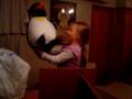 Josie gets a giant penguin from Grandpa Jon