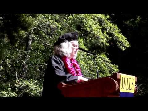 college - Karen Gordon, Mills Class of 2013 undergraduate student speaker, addresses the Mills College community at Commencement.