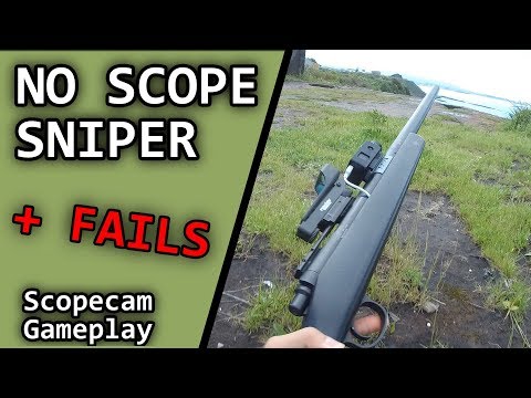 Sniper NO SCOPE!‼ o: ▬ Airsoft Fails ▬ Airsoft Gameplay