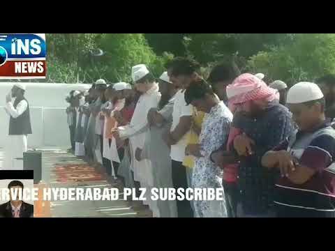 MUSLIM OFFER NAMAZ E ISTISQA AND PRAY FOR RAIN AT EIDGAH MIR ALAM TELANGANA HYDERABAD
