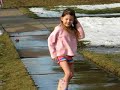 Charly playing in the puddles Charly playing in the puddles