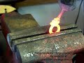 Blacksmith Forging a Leaf Key Chain Blacksmith Forging a Leaf Key Chain