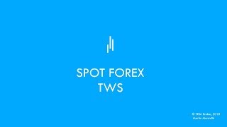Video:FOREX spot na TWS - 1. diel