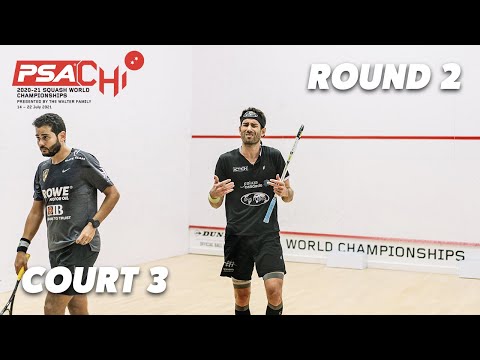 Live Squash - PSA World Championships 20/21 - Rd 2 - Court 3