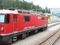 RhB Train Leaves Pontresina for Scoul-Tarasp