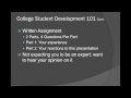 Why Freshman Seminar and College Student Development 101