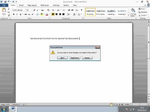 how to recover earlier versions of a word document