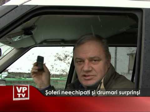 Şoferi neechipaţi şi drumari surprinşi