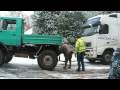 Juggernaut stuck in snow in south nutfield.. Video