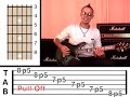 vguitar lesson # 5!! blues scale!!hammer on!! pull off!!!