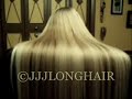 JJJs  Knee Length  Blonde Hair Over Chair