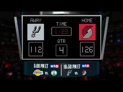 Video: Stay up to date with the Spurs/Trail Blazers LIVE scoreboard and catch all the action on #NBAonTNT!