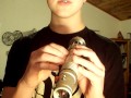 This is me doing a review on Darth Maul's force fx lightsaber, with the removable blade. It just released November 2010, its made by Hasbro and made in China. This lightsaber takes three AAA batteries, and has a bright red LED display.