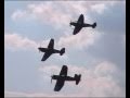 KITTYHAWK -- SPITFIRE -- CORSAIR : fighters in formation aerobatic display