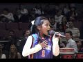 Nina Waga Mojares Competes during the NY Knicks Halftime Show 11-2-09