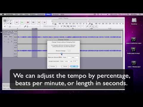 how to adjust bpm in audacity