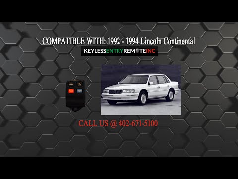 How To Replace Lincoln Continental Key Fob Battery 1992 1993 1994