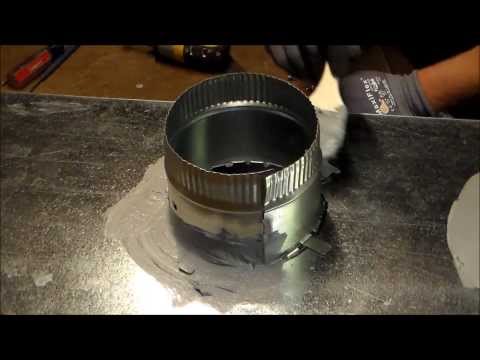 how to cut a vent in duct work