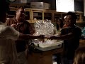 Students hold explosive bubbles while chemistry teacher lights them with a match ... fire gas explosion explosive match bubbles explode students chemistry class science experiment 