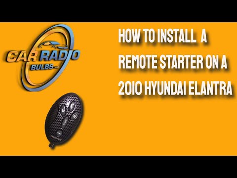 How To Install A Remote Starter On A 2010 Hyundai Elantra