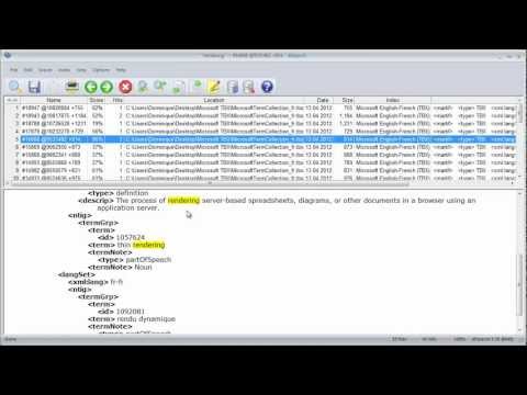 Searching Microsoft TBX files with dtSearch
