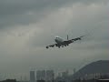 Cathay Pacific 747-400 landing at Hong Kong Kai Tak
