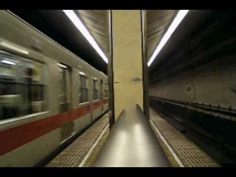 阪神電鉄・春日野道改装前ホーム・特急電車通過