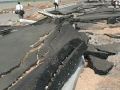 beachpalli highway road damage with floods visuals.mpg
