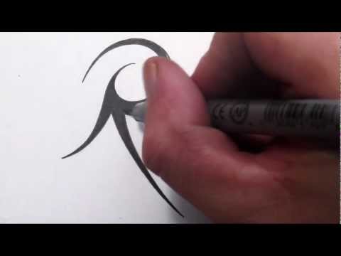 how to draw a tribal letter j