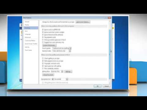 how to turn spell check on in word 2013