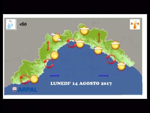 PREVISIONI METEO DI DOMENICA 13 E LUNEDI' 14 AGOSTO 2017