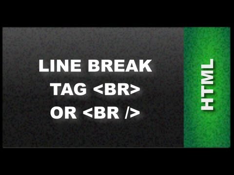 how to break line in html