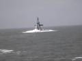 Submarine popping up