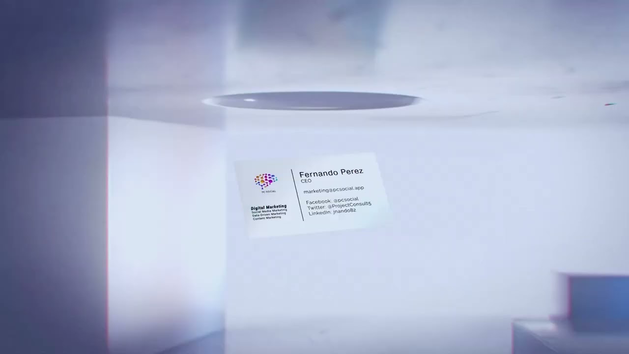 3D Business Card Logo Reveal