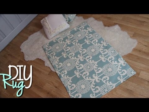 RUG - Click Like & Subscribe? ♥ Sometimes we like to change up our room theme but rugs can cost a fortune. This tutorial shows you how to turn affordable fabric in...