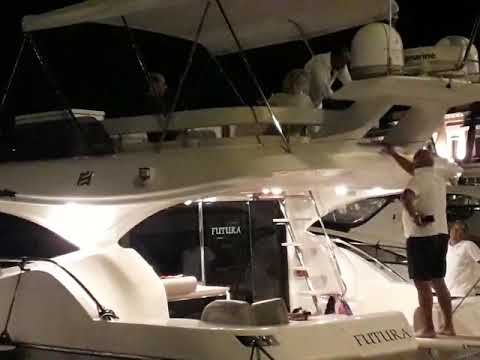 Bruno Vespa in yacht all'Isola d'Elba