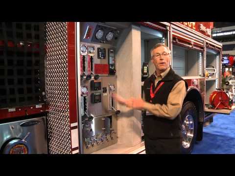 Morehead City - Tom Smits gives you a tour of one of the Pierce Velocity with a forward roof option at FDIC 2013.