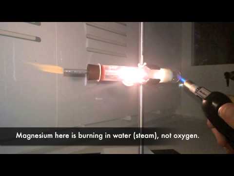 how to react magnesium with steam