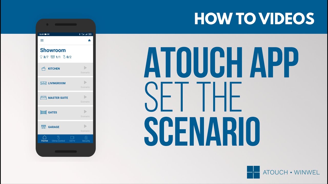 Atouch App - Como definir o botão Cenário