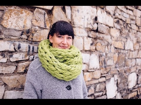 how to knit easy infinity scarf