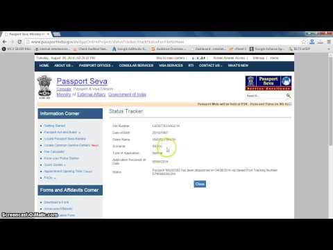 how to check my indian passport status