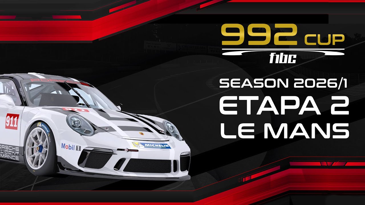 F1BC 992 Cup 2026/1 - 2ª Etapa em Le Mans
